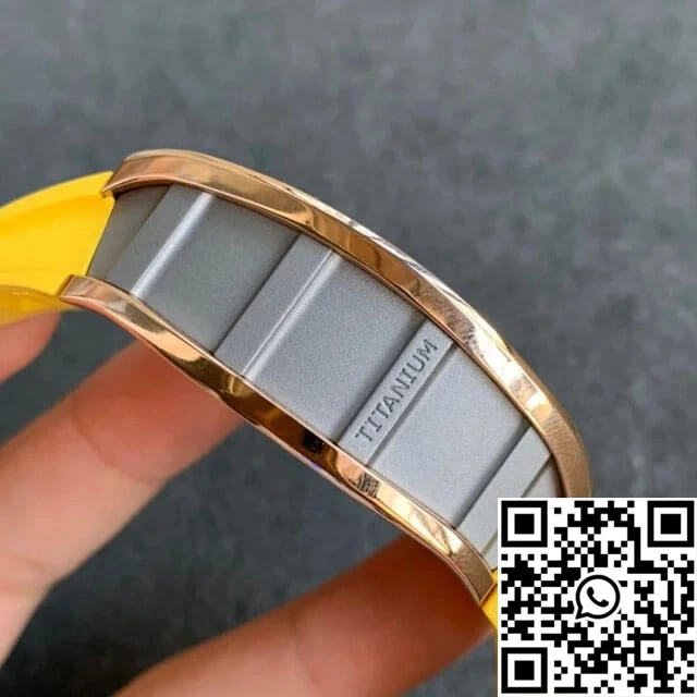 Richard Mille RM011 KV Factory Titanium Yellow Rubber Strap QuickDry 2351