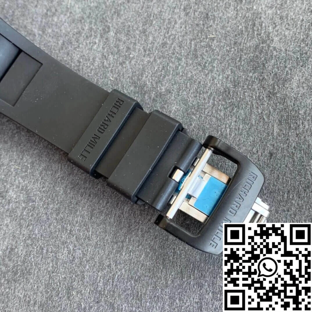 FlexibleFit Richard Mille RM035-02 KV Factory Carbon Fiber Black Rubber Strap 2484