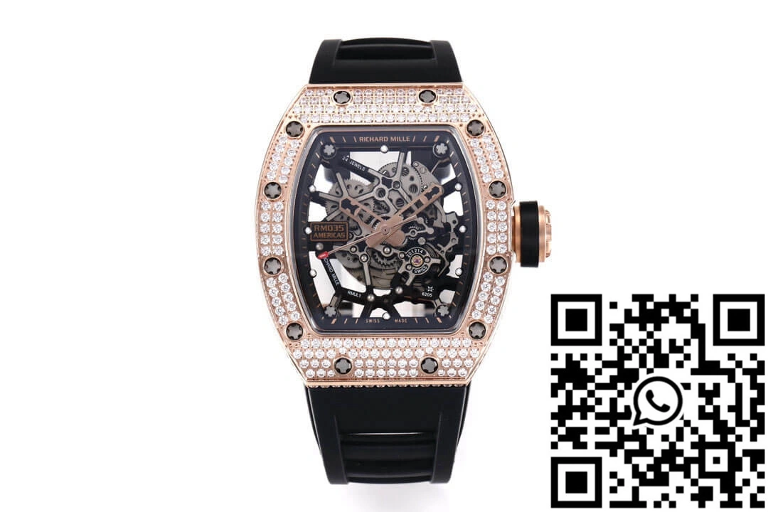 SmoothTexture Richard Mille RM035 Americas KV Factory Diamond Skeleton Dial 2376