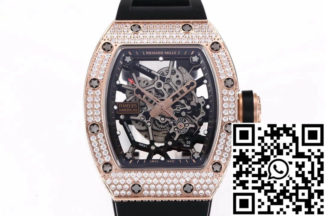 SmoothTexture Richard Mille RM035 Americas KV Factory Diamond Skeleton Dial 2376