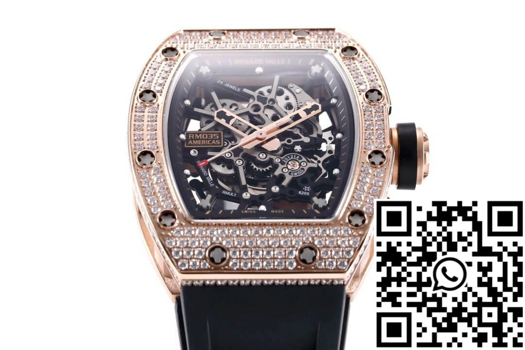 SmoothTexture Richard Mille RM035 Americas KV Factory Diamond Skeleton Dial 2376