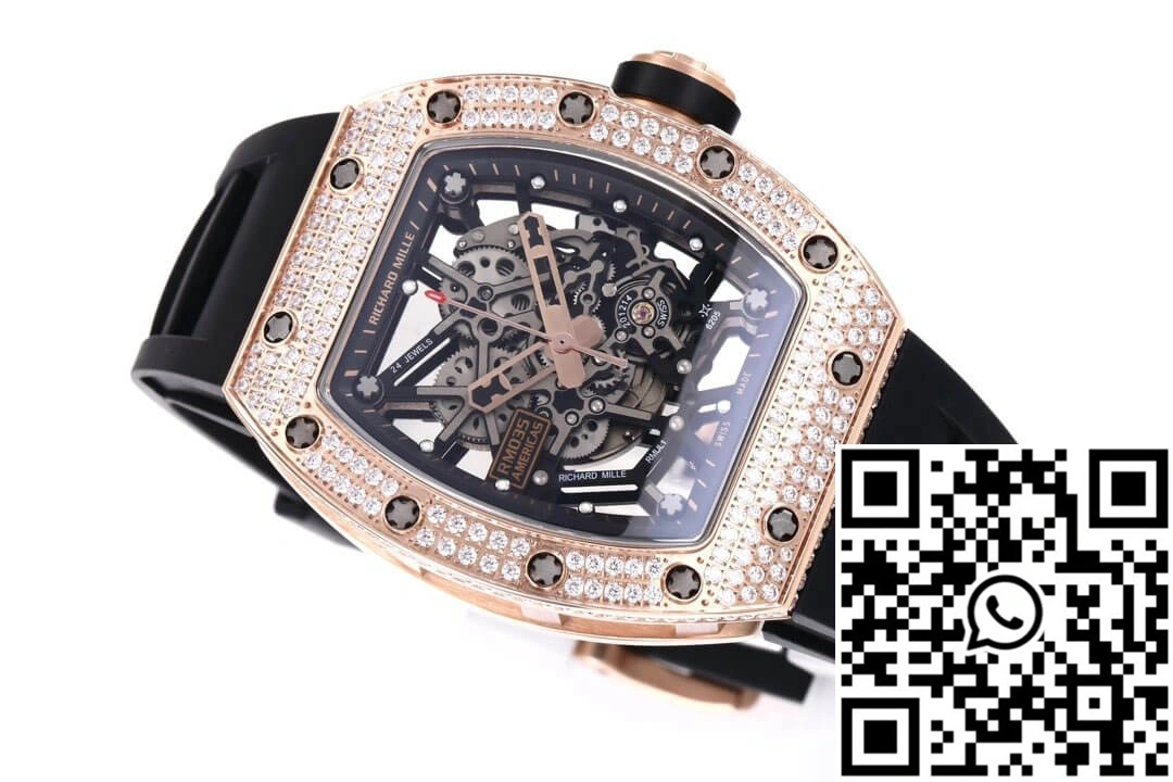 SmoothTexture Richard Mille RM035 Americas KV Factory Diamond Skeleton Dial 2376
