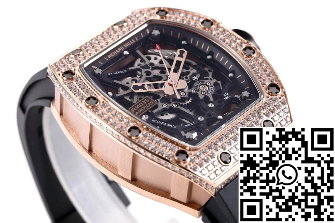 SmoothTexture Richard Mille RM035 Americas KV Factory Diamond Skeleton Dial 2376
