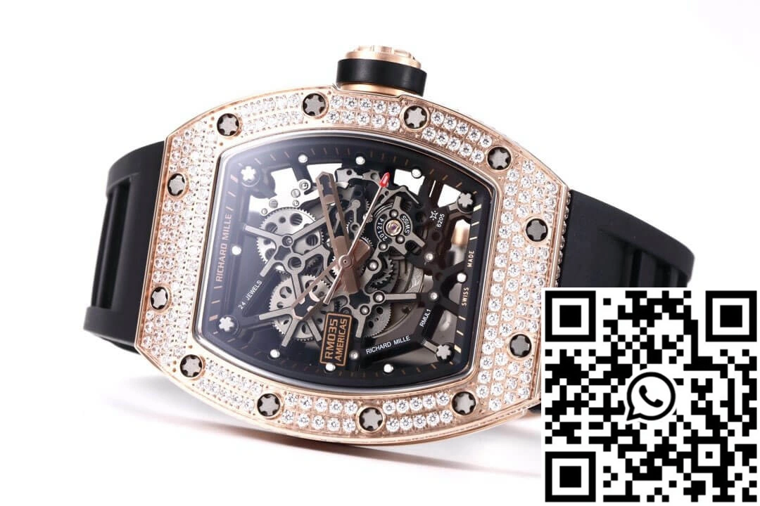SmoothTexture Richard Mille RM035 Americas KV Factory Diamond Skeleton Dial 2376