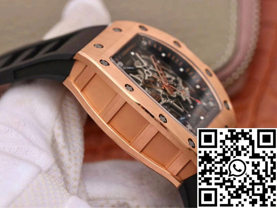 Richard Mille RM035 Americas KV Factory Rose Gold Black Strap WrinkleFree 2362