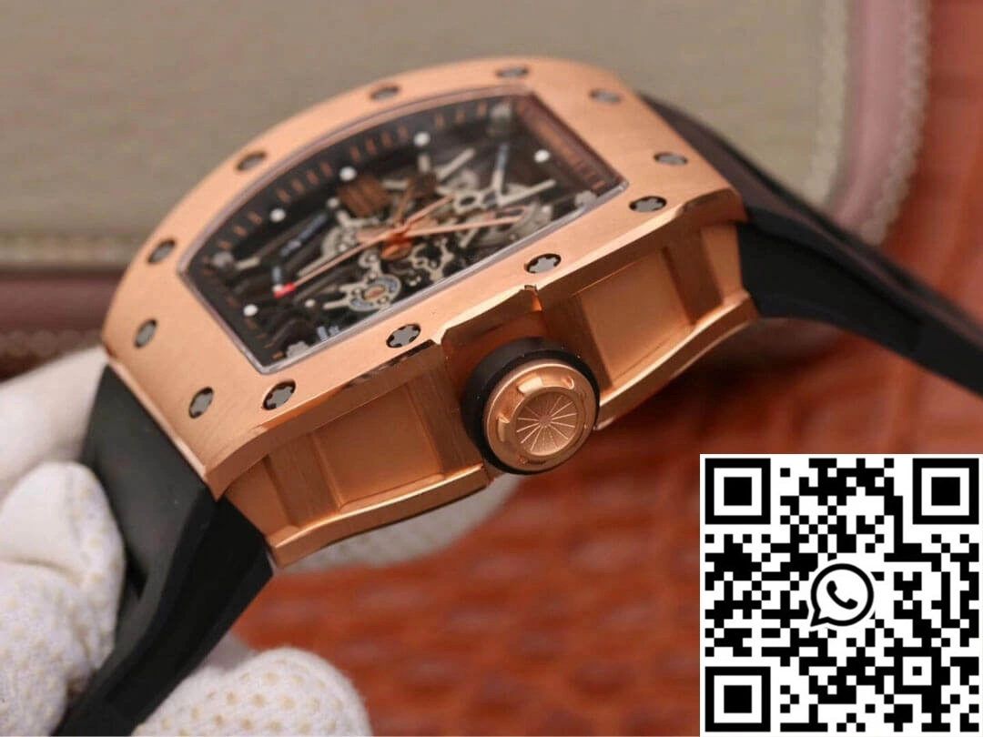 Richard Mille RM035 Americas KV Factory Rose Gold Black Strap WrinkleFree 2362