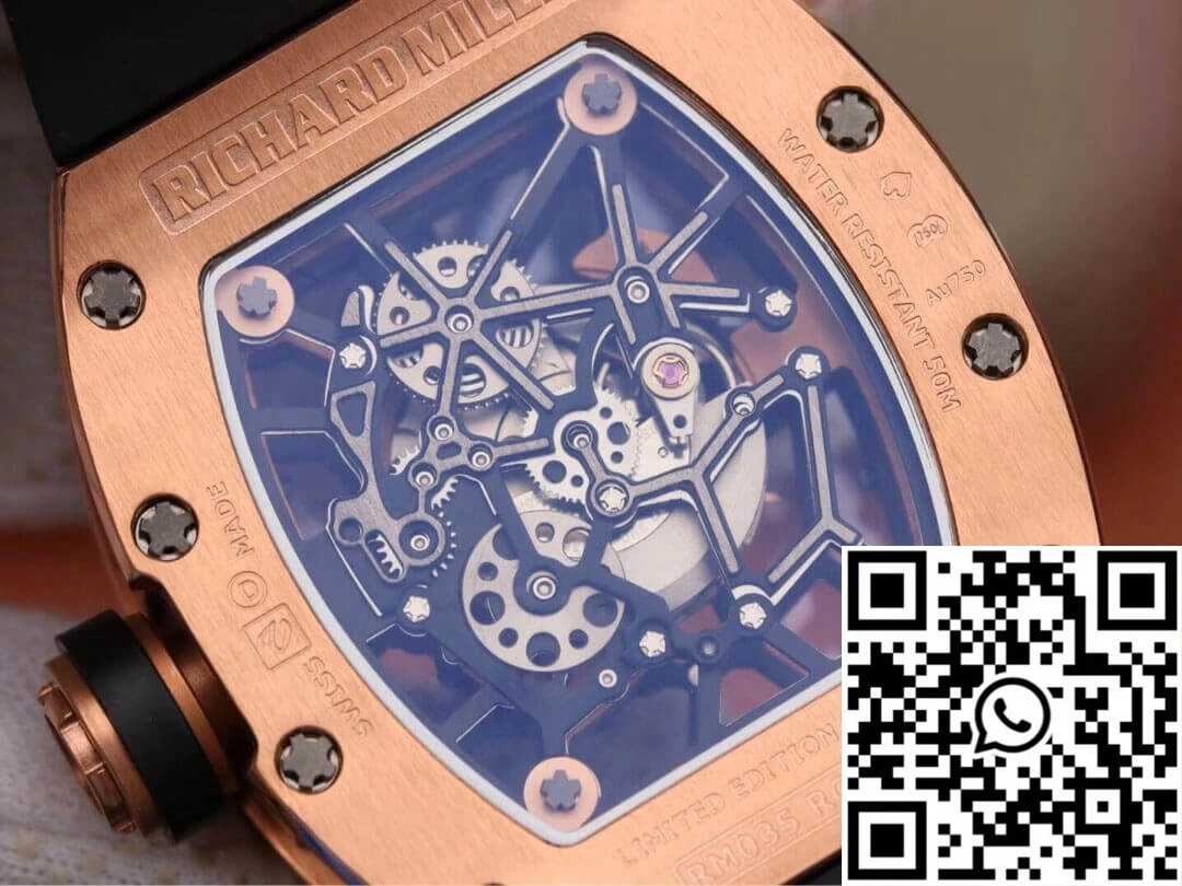 Richard Mille RM035 Americas KV Factory Rose Gold Black Strap WrinkleFree 2362
