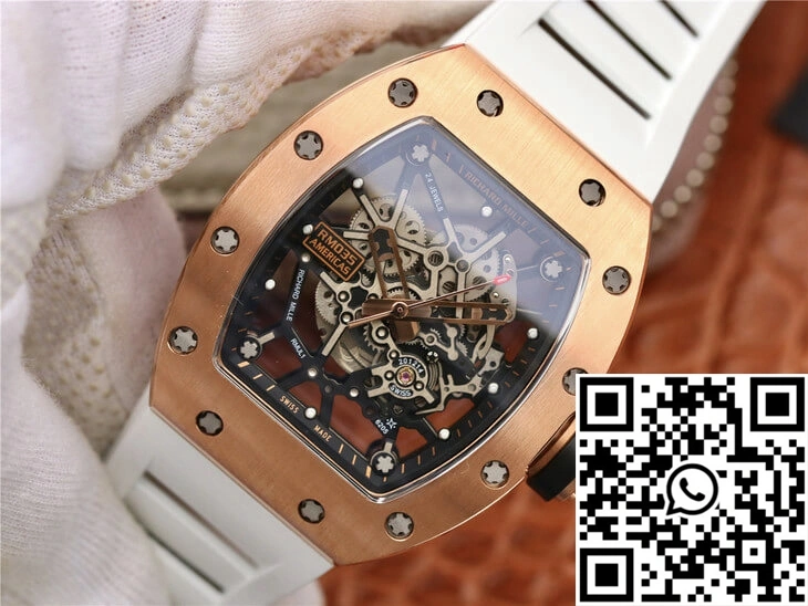 FastDry Richard Mille RM035 Americas KV Factory Rose Gold White Strap 2365