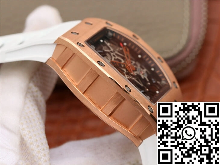 FastDry Richard Mille RM035 Americas KV Factory Rose Gold White Strap 2365