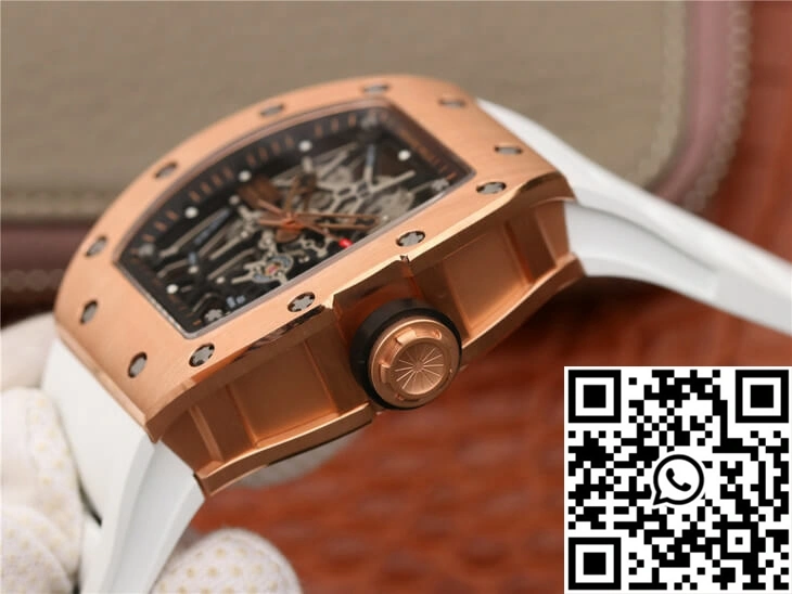 FastDry Richard Mille RM035 Americas KV Factory Rose Gold White Strap 2365