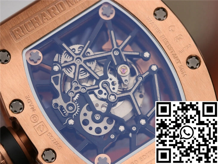 FastDry Richard Mille RM035 Americas KV Factory Rose Gold White Strap 2365