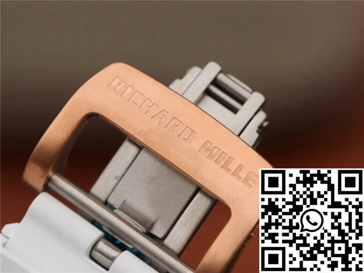 FastDry Richard Mille RM035 Americas KV Factory Rose Gold White Strap 2365