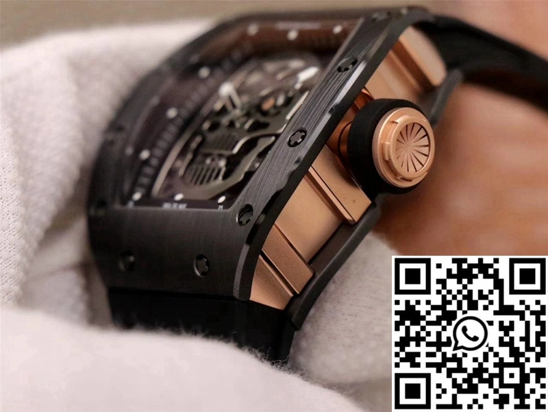 Popular Richard Mille RM052-01 ZF Factory Black Ceramic Grey Skull Dial 2381