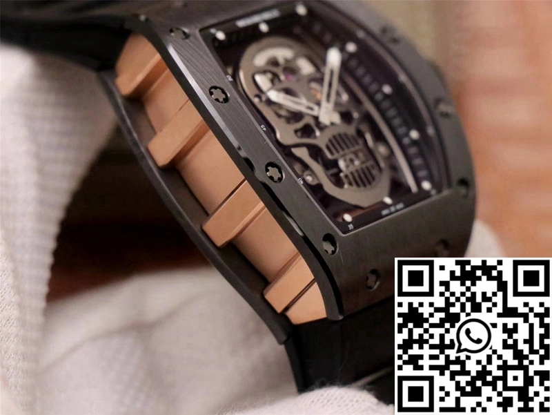 Popular Richard Mille RM052-01 ZF Factory Black Ceramic Grey Skull Dial 2381