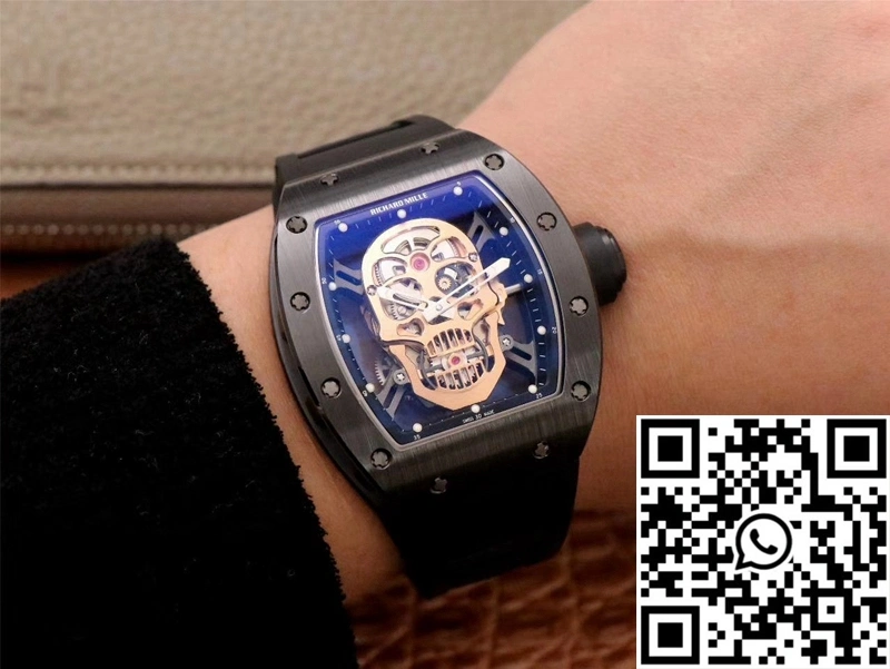 Richard Mille RM052-01 ZF Factory Black Ceramic Rose Gold Skull Dial Upgraded 2380