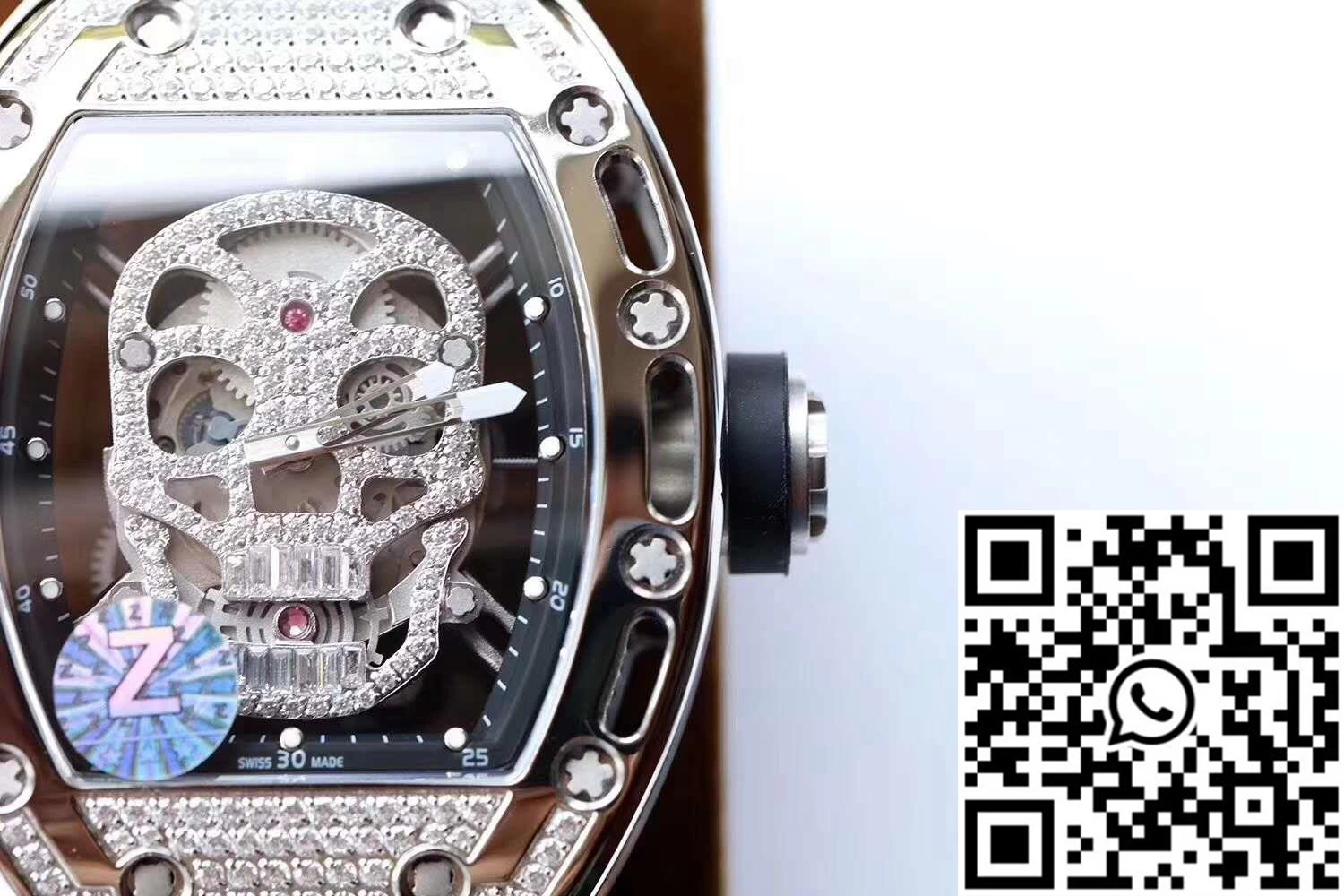 Richard Mille RM052 Titanium Z Factory Diamond Skull Dial Trendy 2379