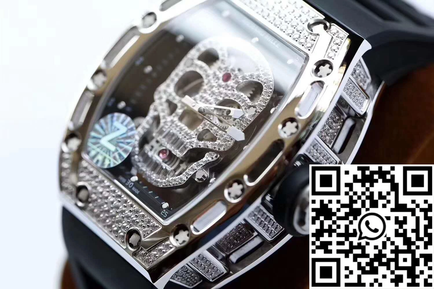 Richard Mille RM052 Titanium Z Factory Diamond Skull Dial Trendy 2379