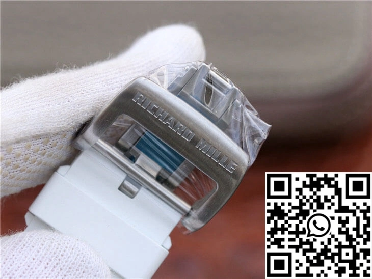Richard Mille RM055 KV Factory Ceramic White Rubber Strap Stylish 2432