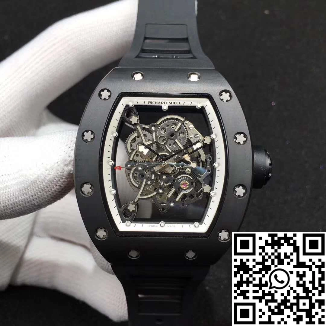 Richard Mille RM055 KV Factory Ceramic White Skeleton Dial Contemporary 2427