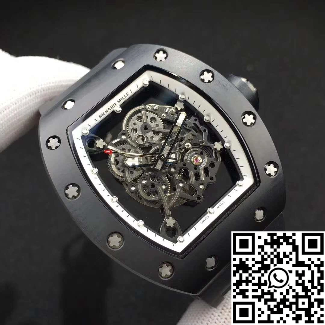Richard Mille RM055 KV Factory Ceramic White Skeleton Dial Contemporary 2427
