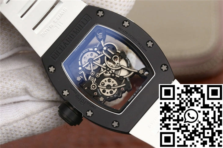 Cozy Richard Mille RM055 KV Factory Ceramics White Strap 2442