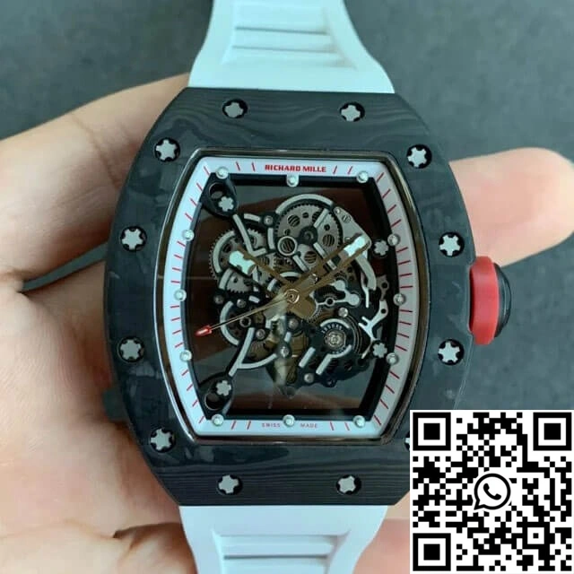 Richard Mille RM055 KV Factory V2 Carbon Fiber Black Case Durable 2431