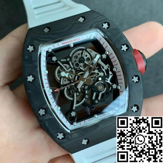 Richard Mille RM055 KV Factory V2 Carbon Fiber Black Case Durable 2431