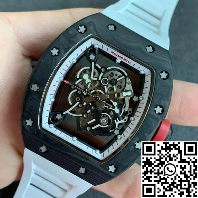 Richard Mille RM055 KV Factory V2 Carbon Fiber Black Case Durable 2431