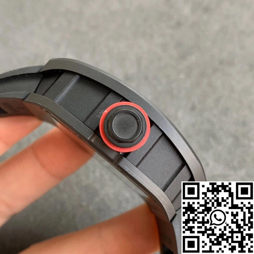 Flexible Richard Mille RM055 KV Factory V2 Ceramic Black Rubber Strap 2416