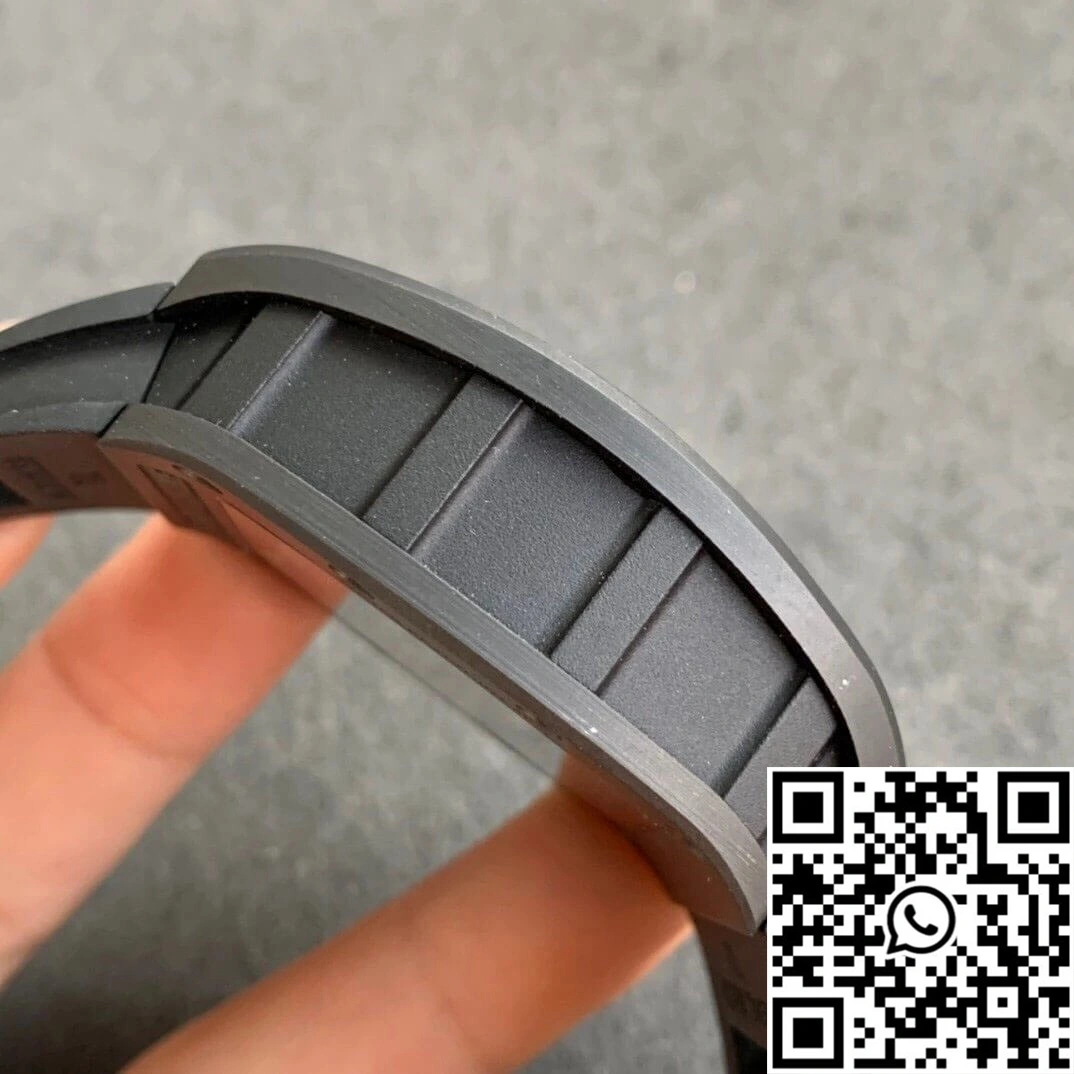 Flexible Richard Mille RM055 KV Factory V2 Ceramic Black Rubber Strap 2416