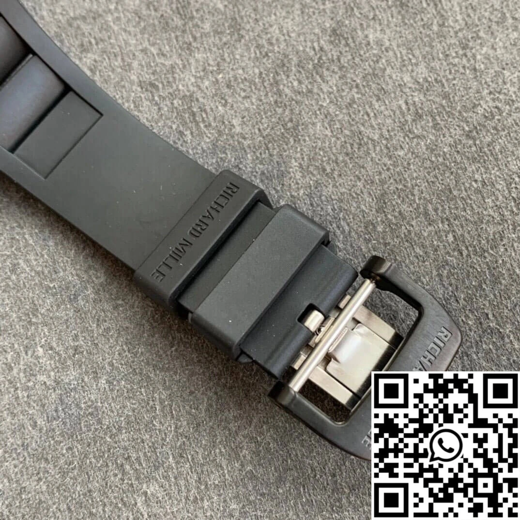 Flexible Richard Mille RM055 KV Factory V2 Ceramic Black Rubber Strap 2416