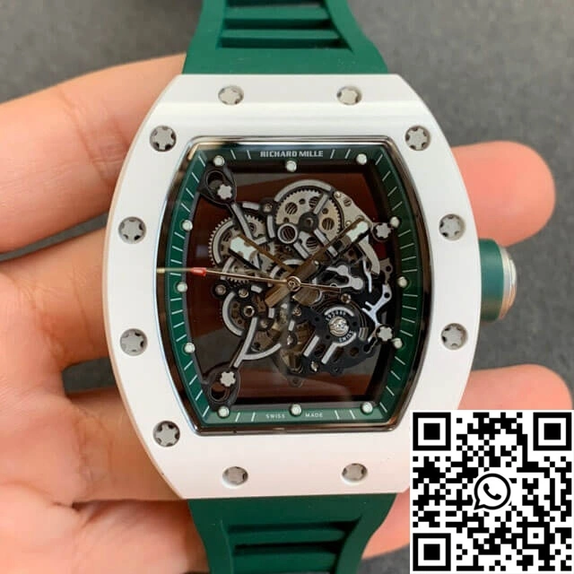UrbanStyle Richard Mille RM055 KV Factory V2 Green Rubber Strap 2408