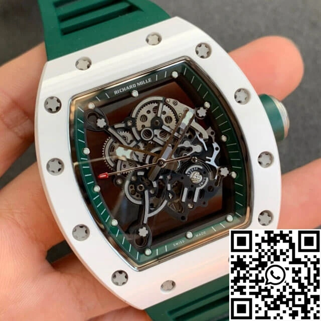 UrbanStyle Richard Mille RM055 KV Factory V2 Green Rubber Strap 2408