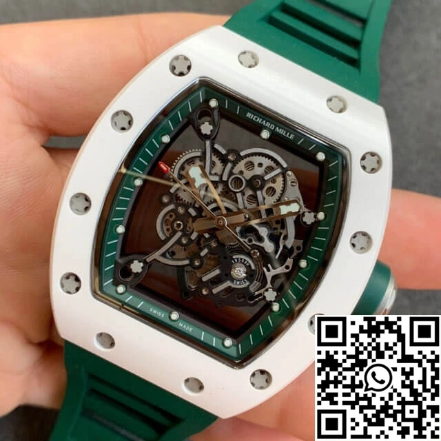 UrbanStyle Richard Mille RM055 KV Factory V2 Green Rubber Strap 2408