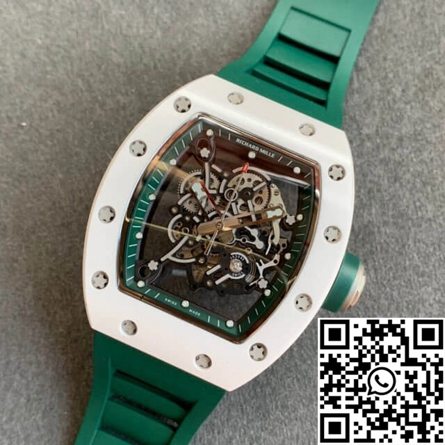 UrbanStyle Richard Mille RM055 KV Factory V2 Green Rubber Strap 2408