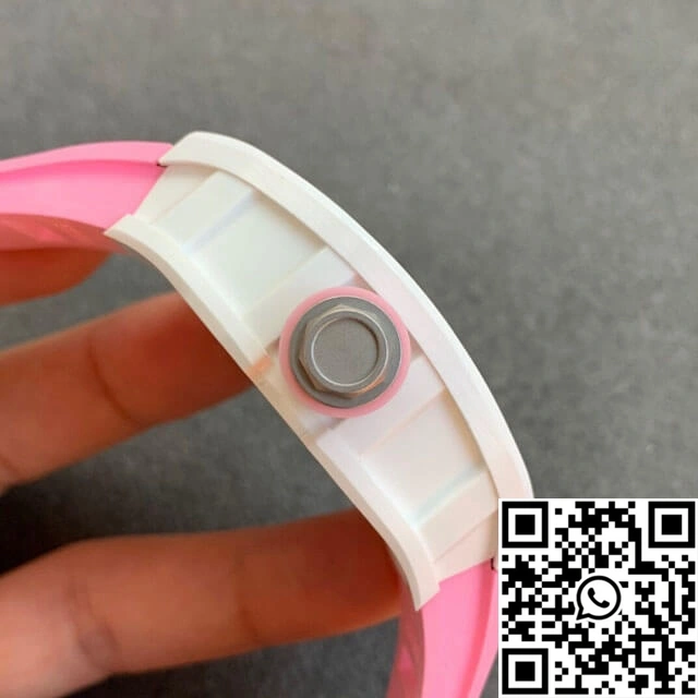 Richard Mille RM055 KV Factory V2 Pink Rubber Strap Soft 2454