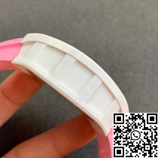 Richard Mille RM055 KV Factory V2 Pink Rubber Strap Soft 2454