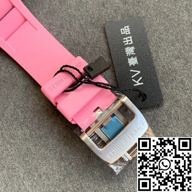 Richard Mille RM055 KV Factory V2 Pink Rubber Strap Soft 2454