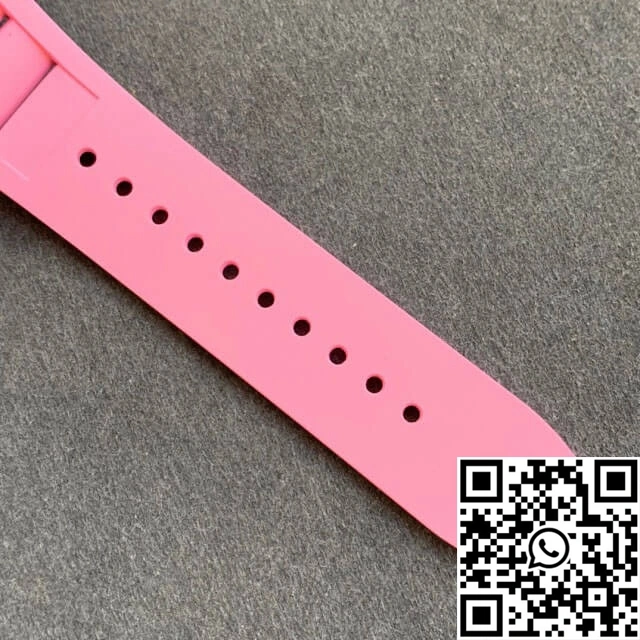 Richard Mille RM055 KV Factory V2 Pink Rubber Strap Soft 2454