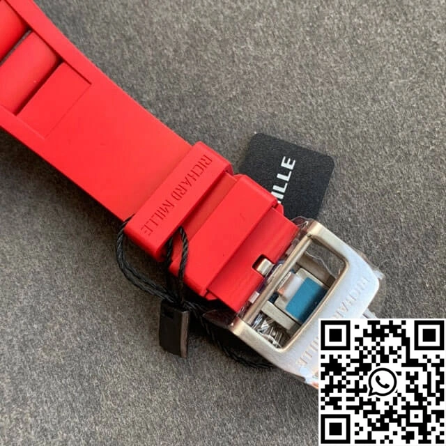 Functional Richard Mille RM055 KV Factory V2 Red Rubber Strap 2398