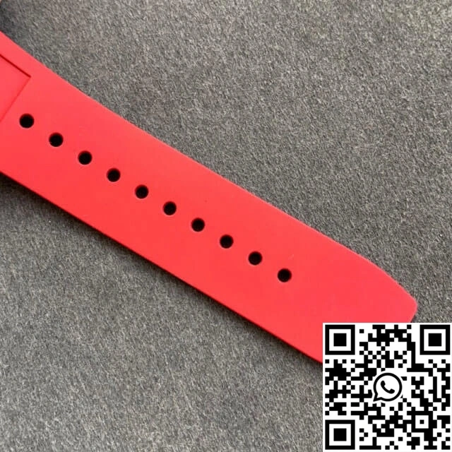 Functional Richard Mille RM055 KV Factory V2 Red Rubber Strap 2398