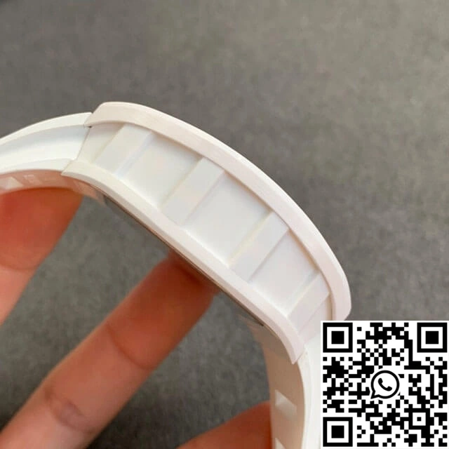 Richard Mille RM055 KV Factory V2 White Rubber Strap Resilient 2444