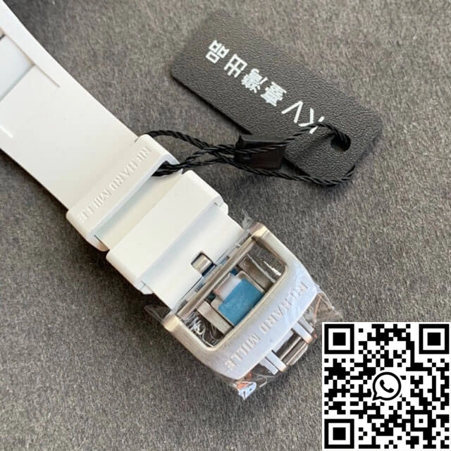 Richard Mille RM055 KV Factory V2 White Rubber Strap Resilient 2444
