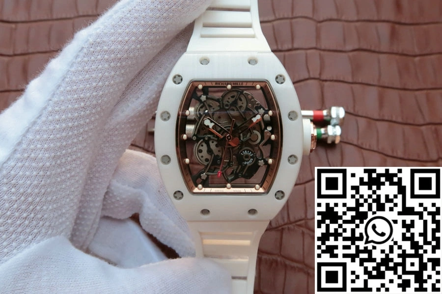 GoAnywhere Richard Mille RM055 KV Factory White Ceramic Rubber Strap 2450
