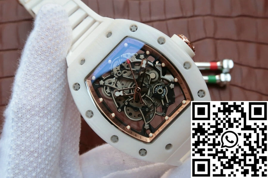 GoAnywhere Richard Mille RM055 KV Factory White Ceramic Rubber Strap 2450