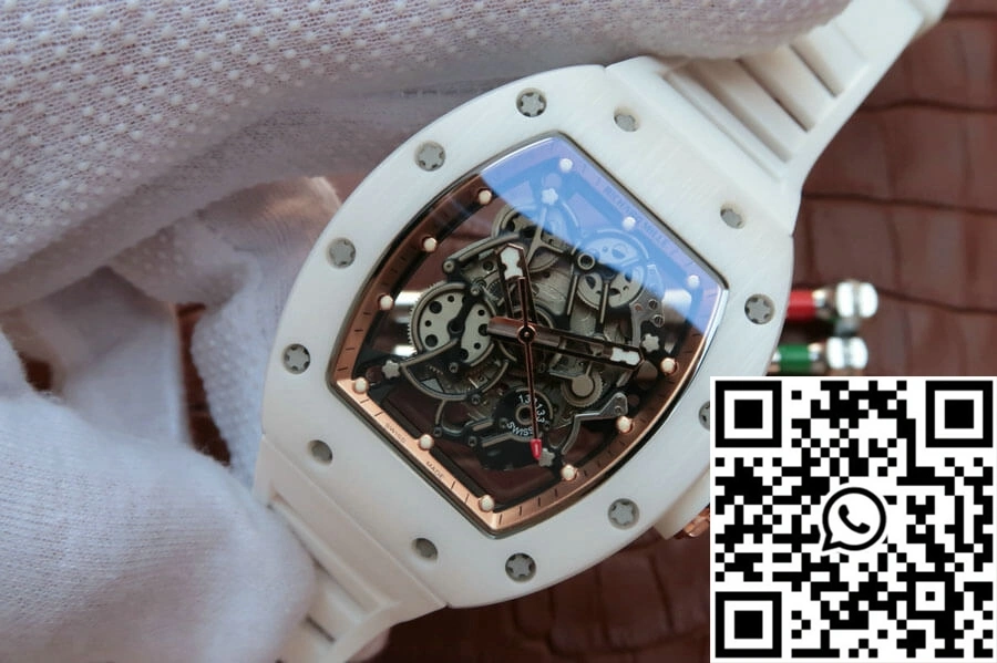 GoAnywhere Richard Mille RM055 KV Factory White Ceramic Rubber Strap 2450