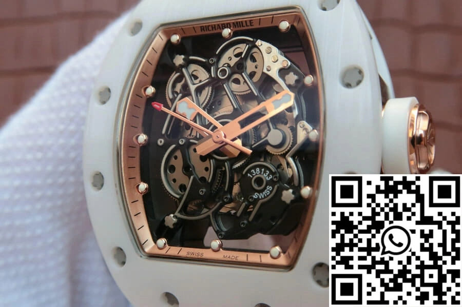 GoAnywhere Richard Mille RM055 KV Factory White Ceramic Rubber Strap 2450
