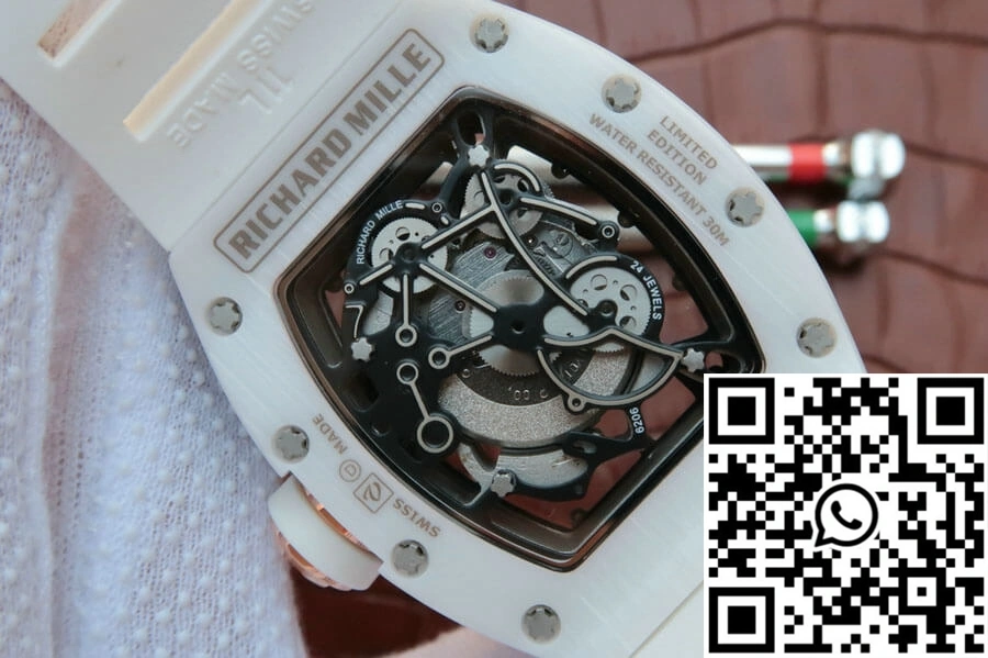 GoAnywhere Richard Mille RM055 KV Factory White Ceramic Rubber Strap 2450