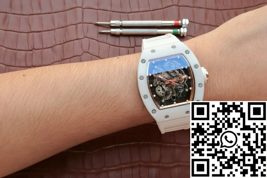 GoAnywhere Richard Mille RM055 KV Factory White Ceramic Rubber Strap 2450