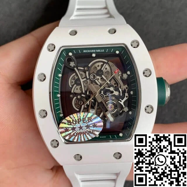 Richard Mille RM055 KV Factory White Ceramic Skeleton Dial Minimalist 2406